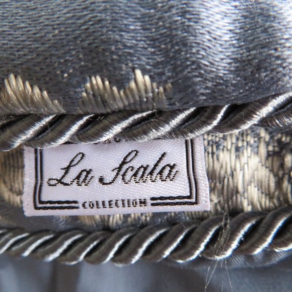 Double Full Duvet Set 2 Shams Silver Blue Pipping Reversable Duvet Cover 82"x80" - Picture 8 of 11